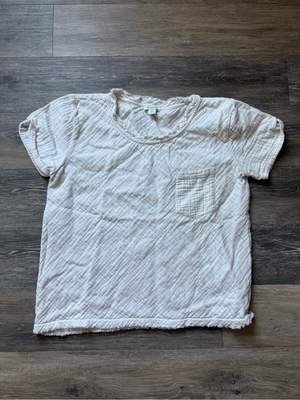 Sundance Cotton Short-Sleeve Quilted Top sz S